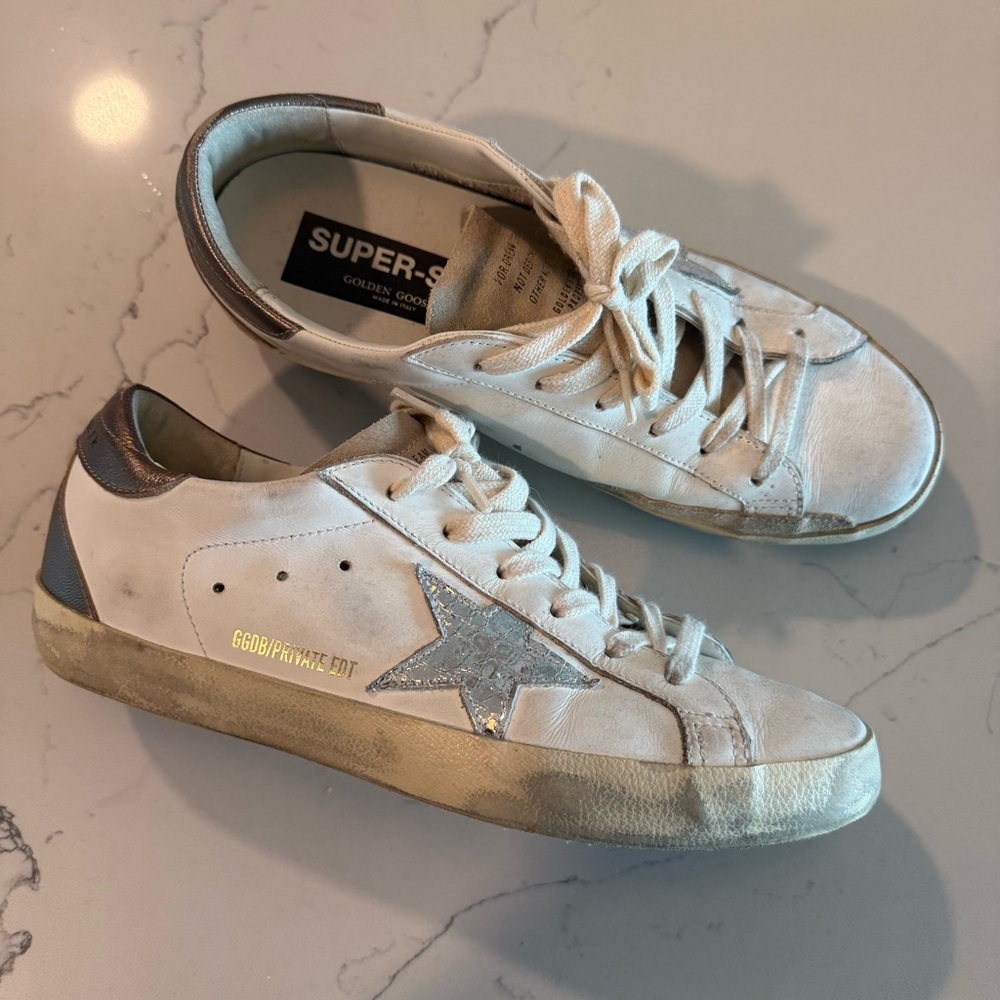 Golden Goose Super-Star Sneaker (Exclusive) gold and silver